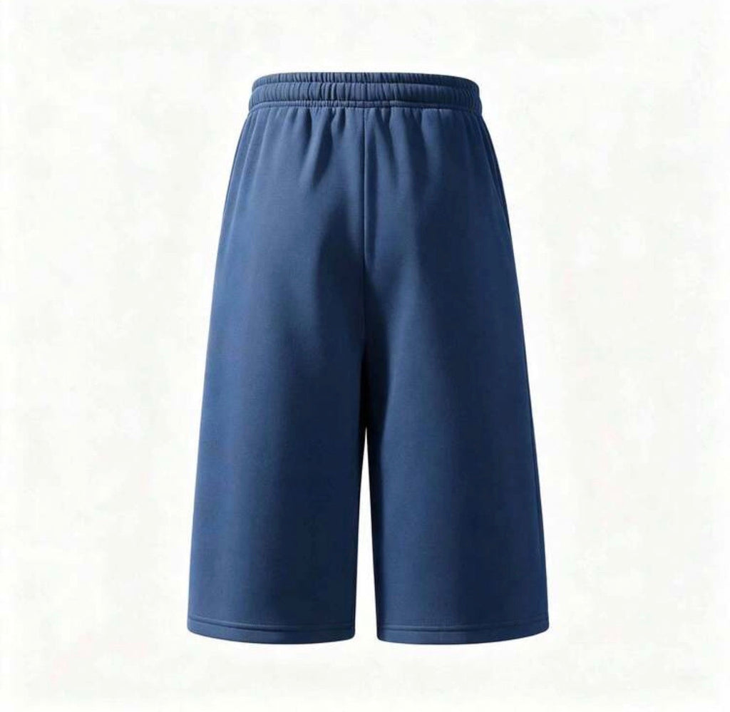Inflation long jogger shorts in trendy design, featuring a comfortable fit with elastic waistband and casual style.