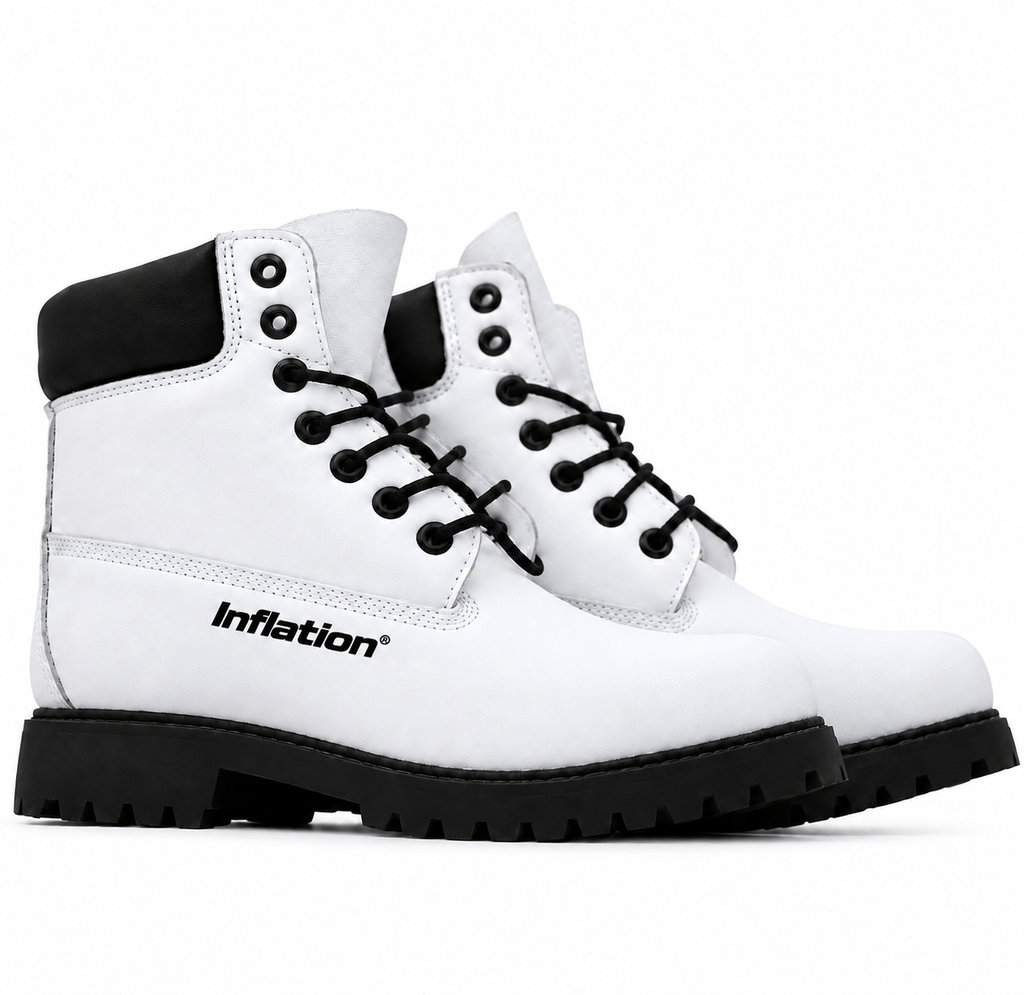 Inflation brand inflation boots with sturdy design and durable material, shown in a side view in the product image.
