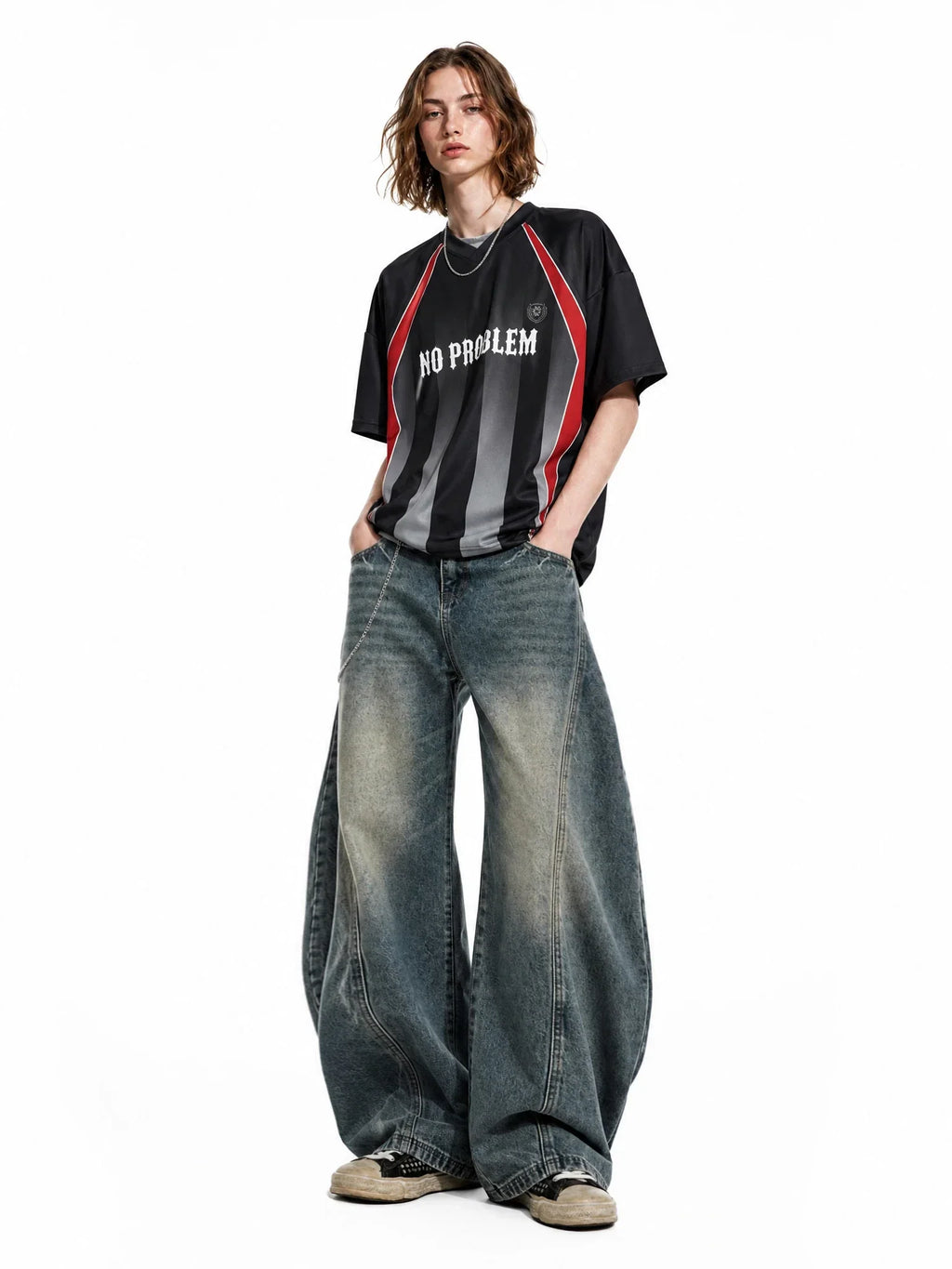 Distressed Supper Baggy Jeans by INFLATION, loose fit pants with ripped details and a casual streetwear style.